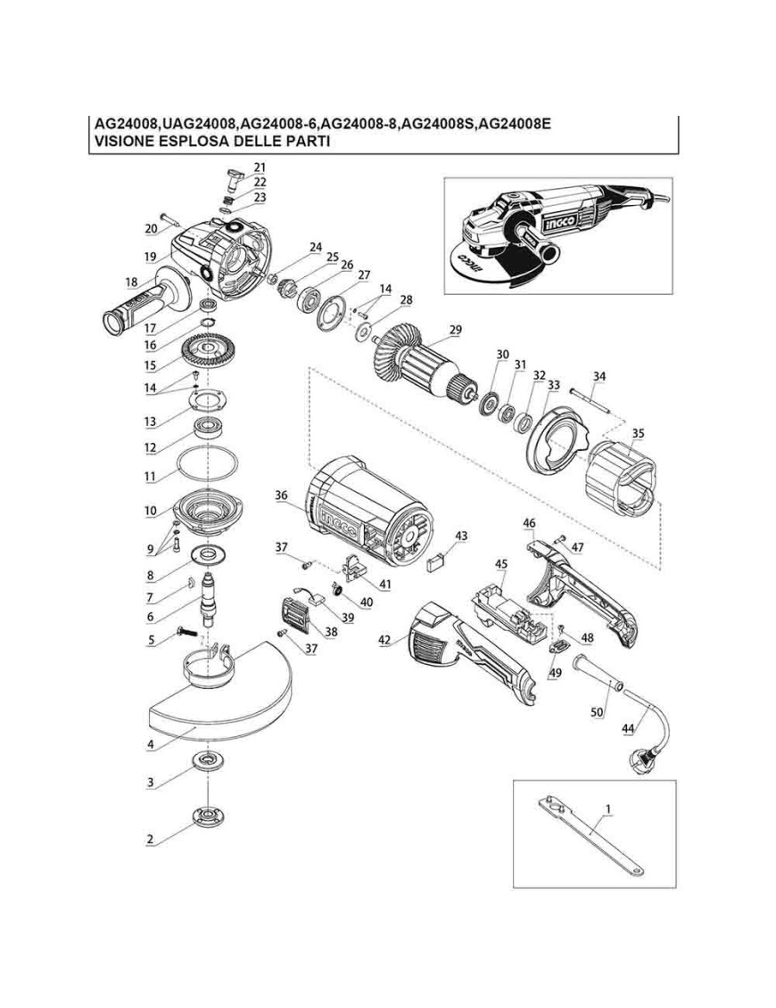 Smerigliatrice Multifunzione INGCO 130W Con 52 Accessori - Per Levigare, Lucidare E Modellare - Foto 3