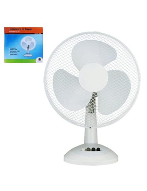 Ventilatore da tavolo 40 cm oscillante Bianco 3 velocit 45 W