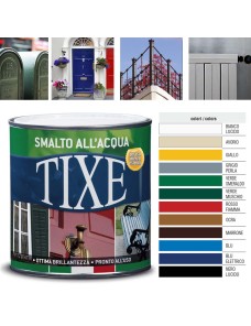 Smalto all'acqua Interno Esterno Vernice brillante lucida 500 ml Tixe Aquatix