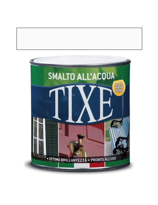Smalto all'acqua Interno Esterno Vernice brillante lucida 500 ml Tixe Aquatix