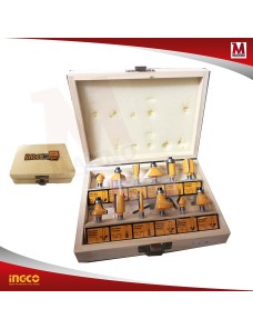 Set 12 frese per legno in box 6 mm Punte fresatrice per Scanalare Rifilare  Ingco