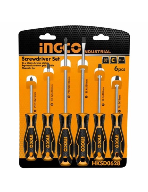 Set cacciaviti professionali Giraviti isolati Punta Magnetica Ingco hksd0628