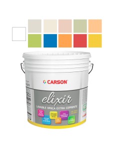 Pittura lavabile extra coprente Idropittura Murale Interni Esterni Carson Elixir