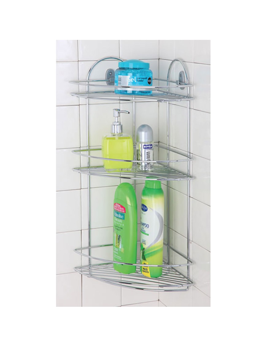 Angolare Doccia Mensole bagno grigia 23x23x52 cm Angoliera 3