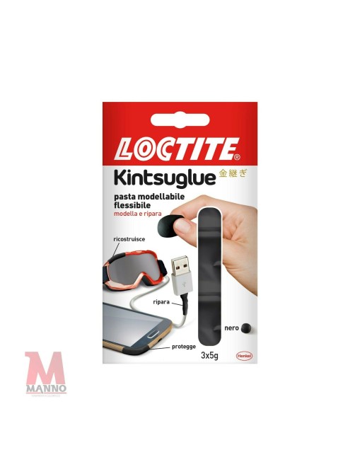 Pasta modellabile flessibile Modella e Ripara Riempitivo Loctite Kintsuglue Nero 