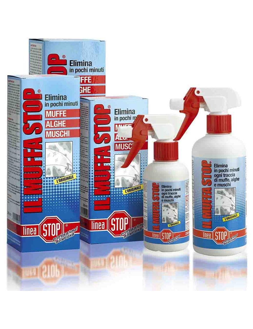 ANTIMUFFA Spray Pz3 x 250ml per interni ed Esterni Elimina Muffe, Alghe,  Muschi, licheni e deterge : : Casa e cucina