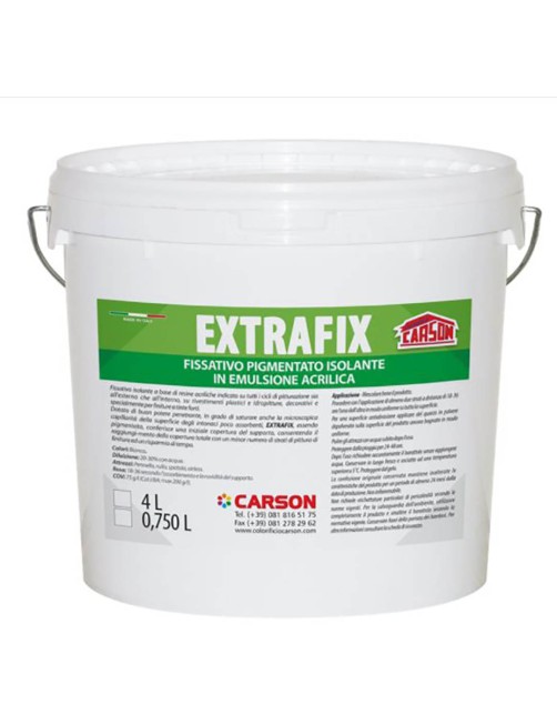 Fissativo isolante pigmentato acrilico interno esterno Alta resa Carson Extrafix