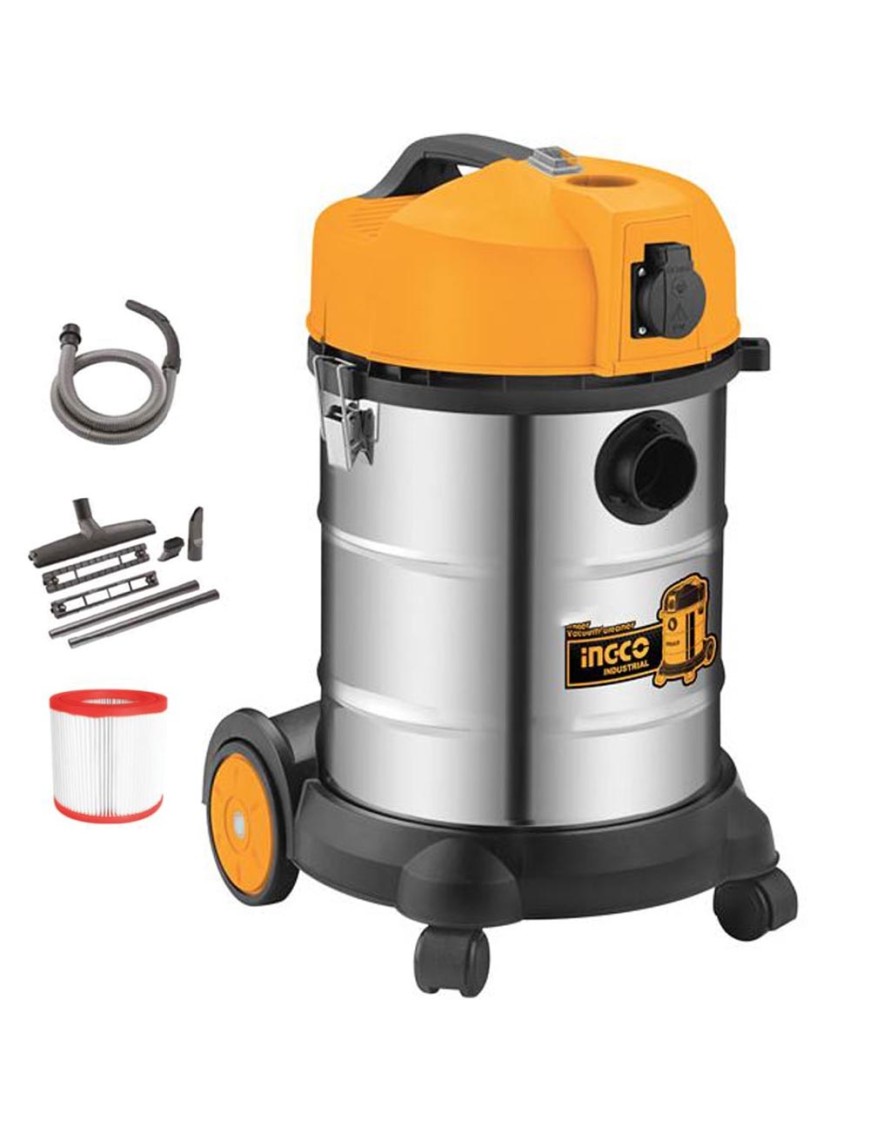 Aspiratore Aspirapolvere Bidone Aspiratutto 1000 W 14Lt Con