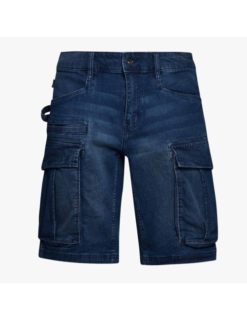 Bermuda da Lavoro Estivi Pantaloni Uomo Jeans Corti Blu Blue tasconi 30 Diadora