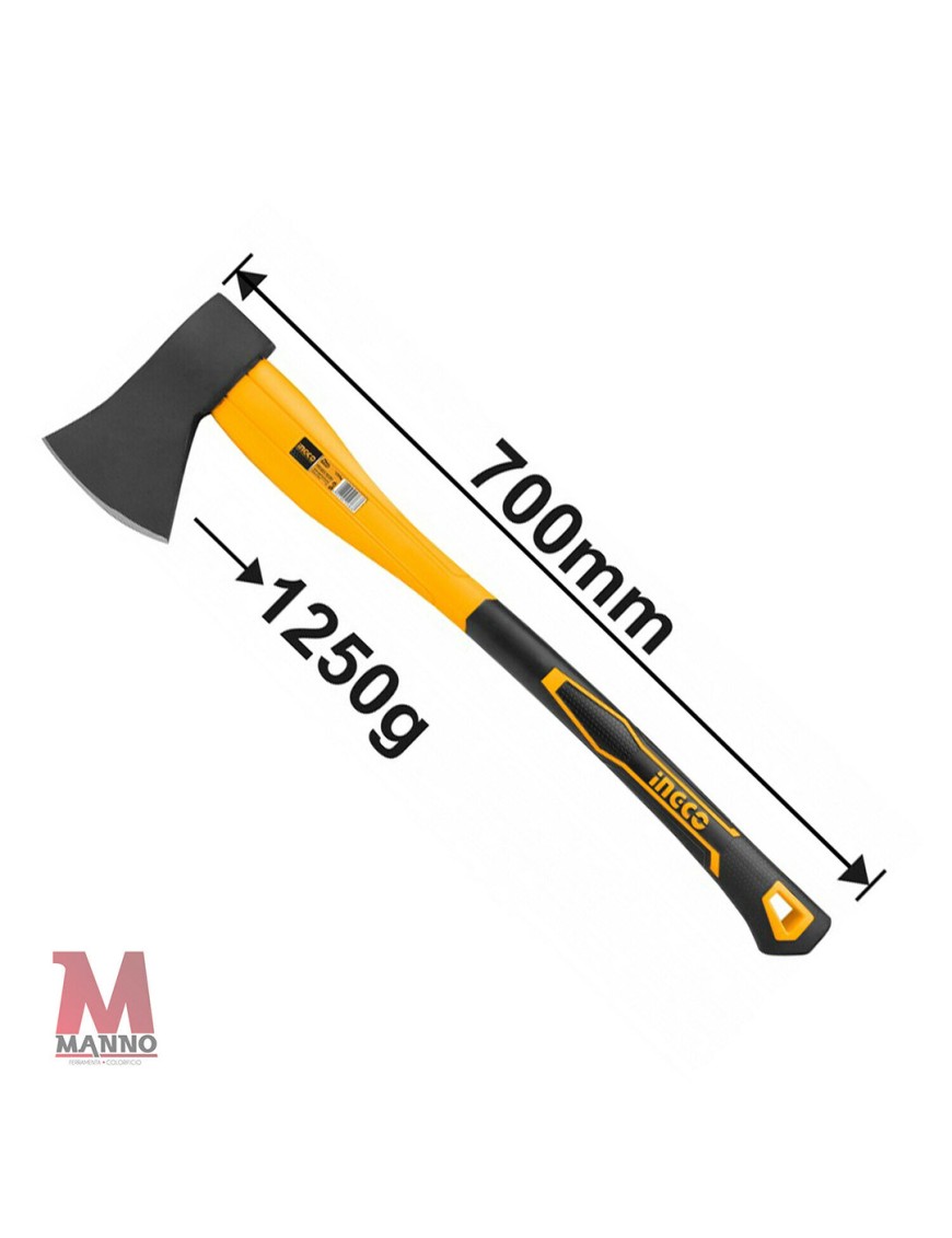 Accetta Ascia Scure Spacca Legna Acciaio Con Manico Fibra Di Vetro 1,5 - Foto 7