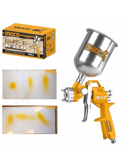 Pistola a spruzzo Aerografo con serbatoio superiore 1,5 mm 400 cc Ingco Asg4041