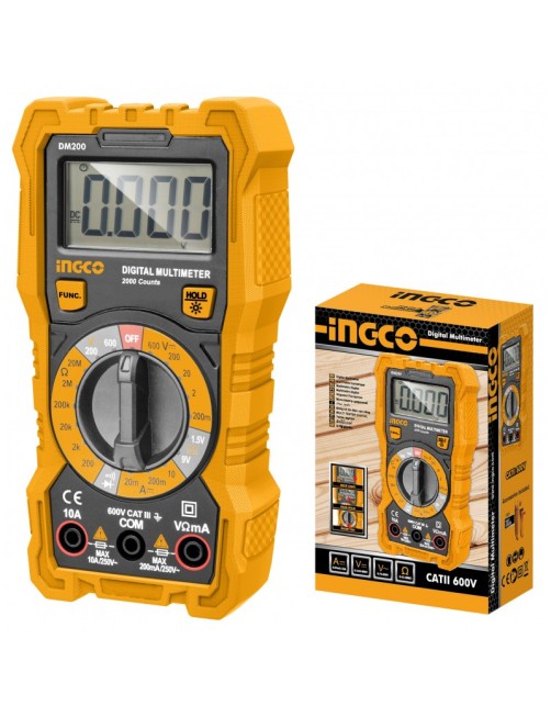 Tester digitale tascabile Multimetro professionale Misurazione Volt Ampere Ingco dm200
