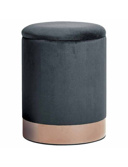 Pouf contenitore tondo cilindrico in velluto Diametro 31 x 38 H Puf Pouff Puff