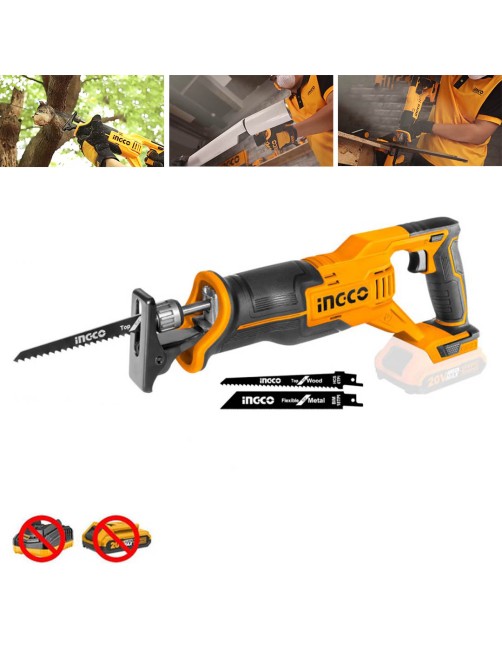 Seghetto a gattuccio a batteria 20 V Sega taglio legno metallo Solo corpo Ingco CRSLI1152