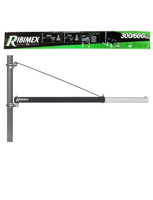 Supporto a bandiera Paranco montacarichi Braccio paranchi fino a 600 kg Ribimex PP121