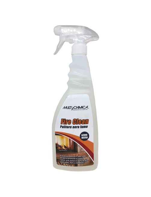 Detergente pulizia vetro camini stufe barbecue Pulitore nero fumo Fire clean 750ml