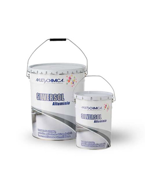 Vernice impermeabilizzante per manti bituminosi e tetti Alluminio Silversol 10 Lt