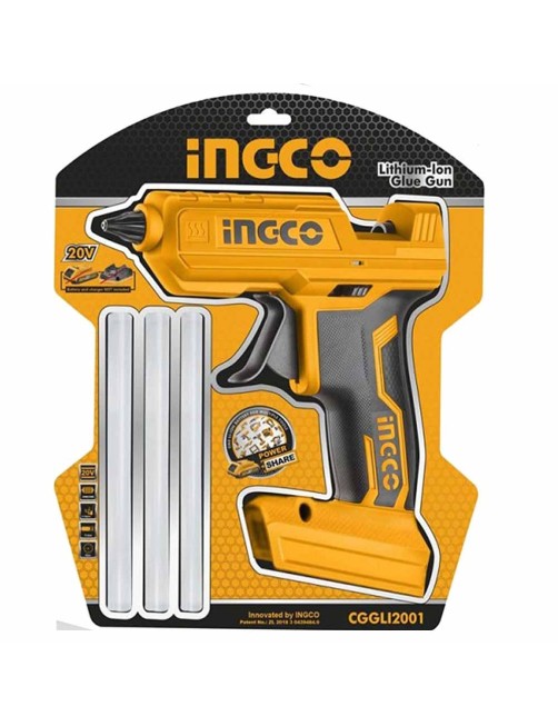 Pistola colla a caldo a batteria litio 20 V Termocollante Solo Ingco Cggli2001