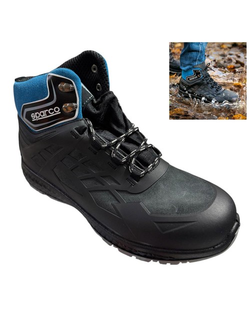 Sparco Artic WR SRC Scarpa antinfortunistica scarpe da lavoro Resistenti all acqua nero azzurro