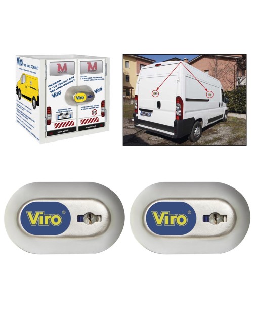 Serratura antifurto Lucchetto per portiere Furgone Camion 2 porte Viro van lock 4212.4212