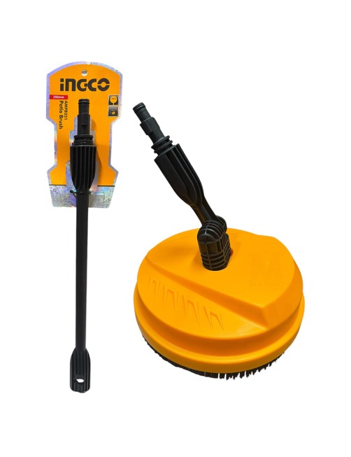 Ingco AMPB251 Spazzola Lavapavimenti Rotante per Idropulitrice 25 cm con prolunga