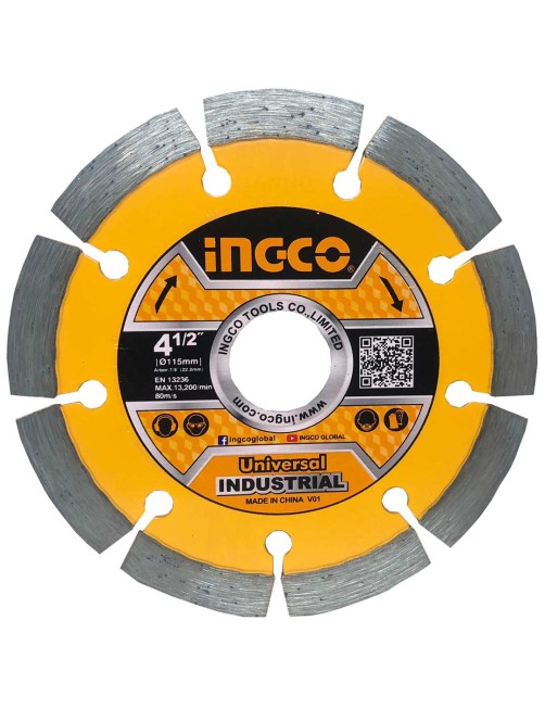 Ingco DMD011151 Disco diamantato 115mm Granito Marmo Ceramica Piastrelle Pietra Mattoni