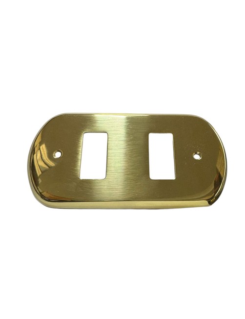 Placca per interruttori colore oro 2 posti coprinterruttori Bordo ovale