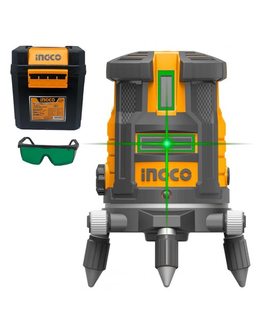 Livella laser autolivellante 360 professionale interni 30 mt Raggio Verde Ingco