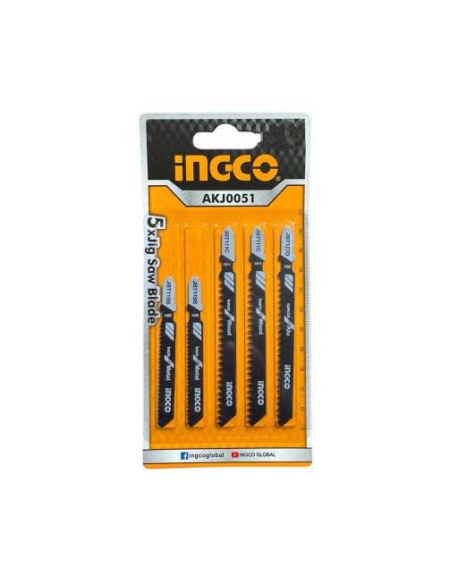 Ingco Lame per seghetto alternativo Set misto 5 pz Taglio Legno Metallo Alluminio Fast cut