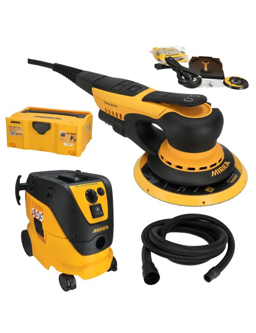 Mirka Levigatrice rotorbitale Deros II 125 150 mm 400 w Bluetooth con Aspiratore e tubo