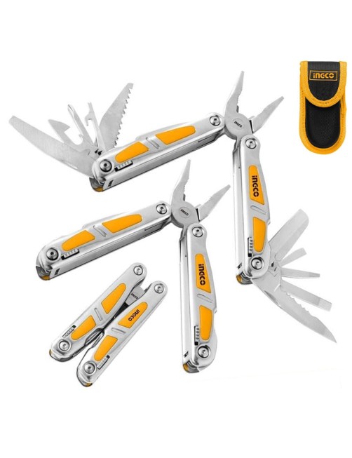 Ingco HFMFT0115 Coltello multiuso pieghevole Coltellino Tascabile Pinza Caccia Pesca Sport