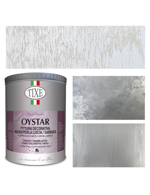 Tixe Oystar Pittura decorativa madreperla effetto Sabbiato Finitura madreperlata
