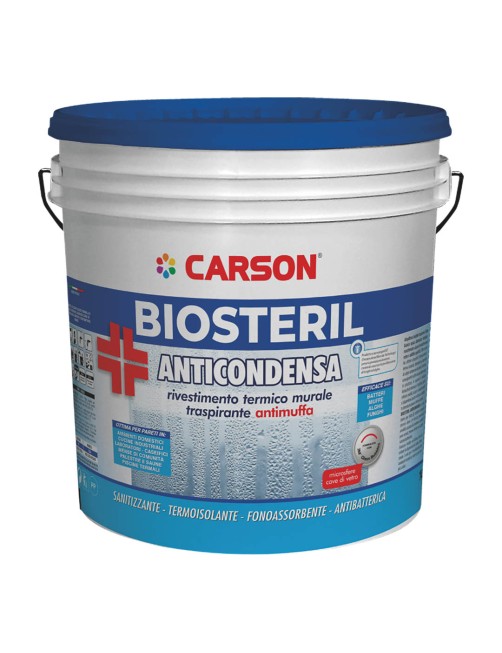 Carson Biosteril Pittura Anticondensa traspirante fonoassorbente antimuffa Bianca