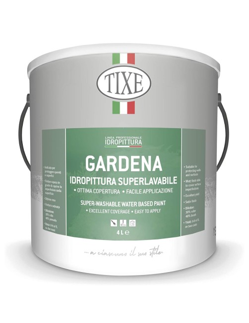 Tixe Gardena Pittura per Interni Esterni Bianca Idropittura Superlavabile A+