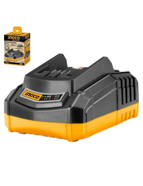 Caricabatterie rapido 20 V 2 Ah per utensili a batteria Ingco Fcli2001e
