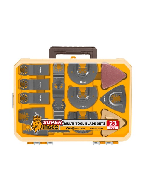 Ingco AKTMT2301 Set 23 pz Carta abrasiva Lame Raspe Raschietti per Utensile Multifunzione