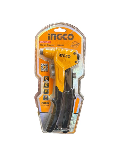 Ingco HR081 Rivettatrice manuale 20 cm per rivetti in Acciaio inossidabile e Alluminio