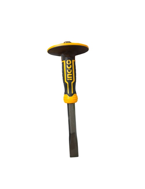Ingco HCCL852519 Scalpello piatto con paramano in gomma Edilizia Muratore Muro 19x305 mm