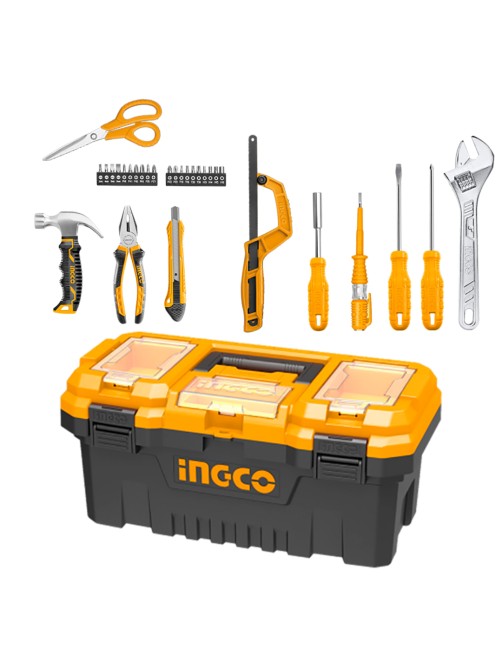 Ingco HKTHP10321 Set 32pz utensili manuali Cacciaviti Pinza Martello Chiavi in Cassetta