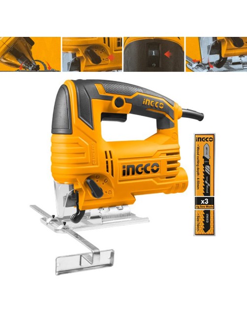 Ingco JS57028 Ingco Seghetto Alternativo 570W Taglio 45° Lama 4 posizioni Velocità Variabile