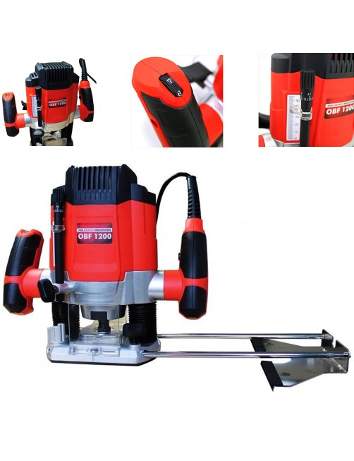 Holzmann OBF1200 Fresatrice Verticale Pantografo 1200 W Fresa Velocità regolabile
