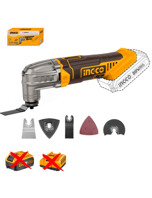 Ingco CMLI2022 Utensile multifunzione oscillante a batteria 20 V 6 Velocità Solo corpo