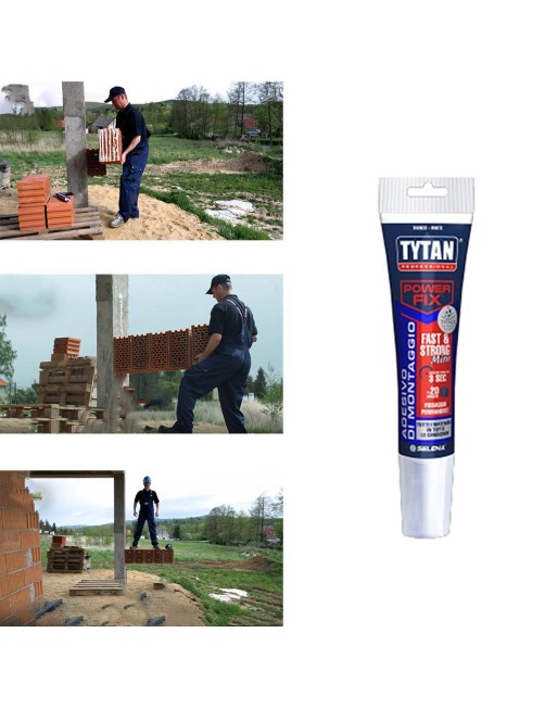 Adesivo di montaggio Colla multiuso veloce ultra resistente Bianco Tytan Power Fix Fast & Strong