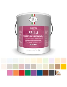 Pittura super lavabile per interni Idropittura murale coprente A+ Tixe Sella