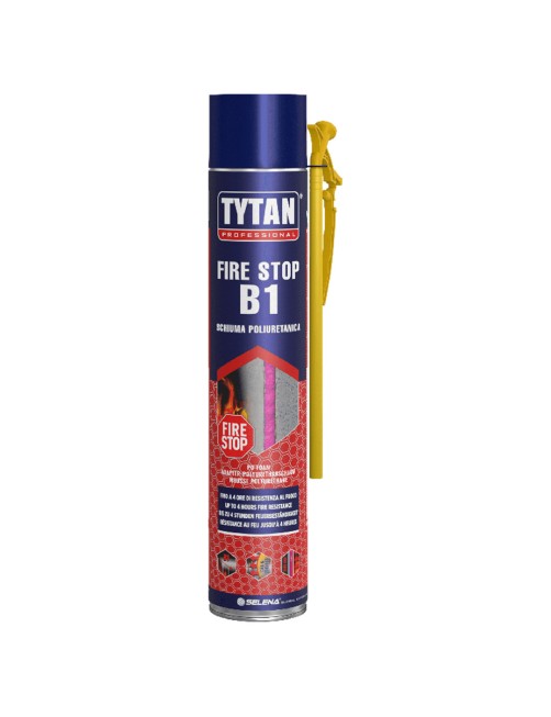 Schiuma poliuretanica antifuoco Fire stop B1 certificata Manuale 750 ml Tytan