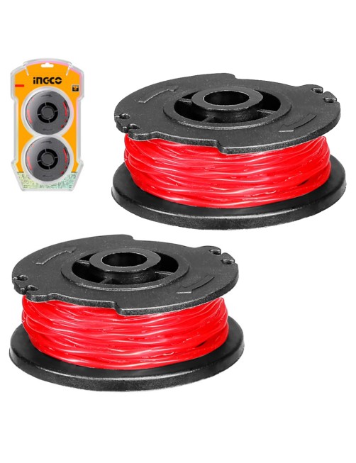 Ingco ALS1601 Filo Tagliabordi Tagliaerba Decespugliatore Set 2 pz diametro 1,6 mm 5 mt