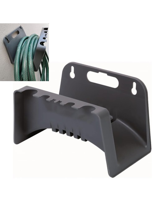 Ribimex PRA/DV.9101 Avvolgitubo da parete in plastica Portatubo a muro Supporto tubo Giardino