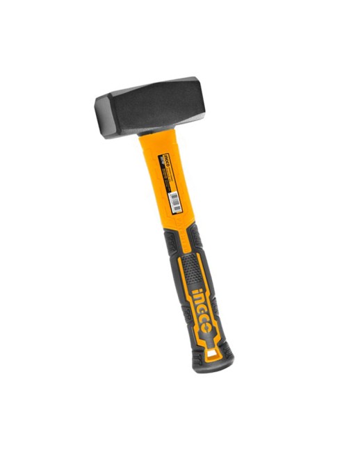 Ingco HSTH80800 Mazza Martello da Muratore 800 GR Mazzetta Acciaio al carbonio Manico Soft Grip