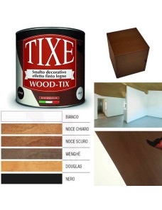 Smalto decorativo finto Effetto Legno Vernice Ferro Plastica 500 ml WoodTix Tixe
