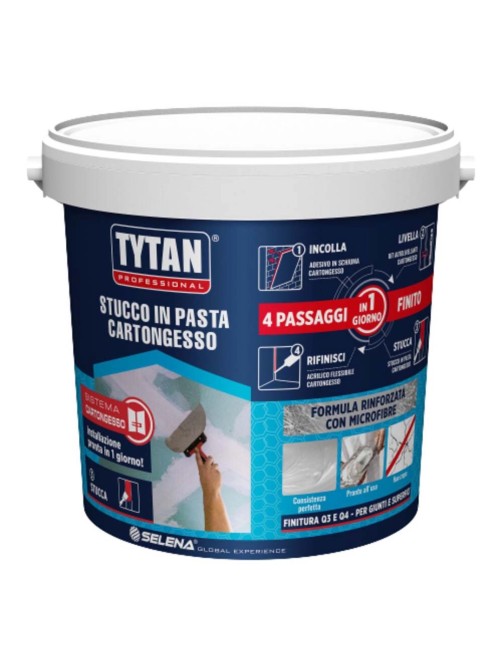 Tytan Stucco in pasta per cartongesso Lastre e pareti Interno Esterno bianco